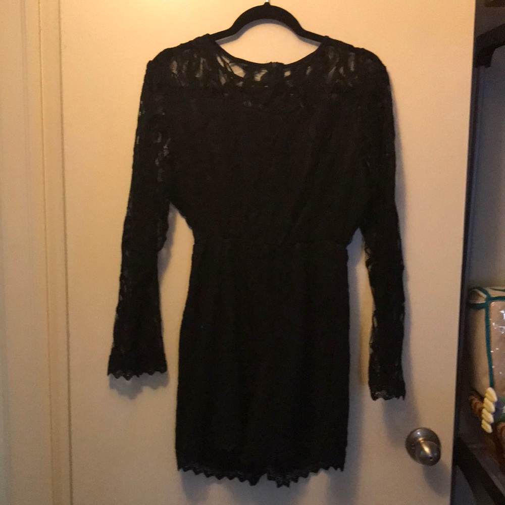Black Lace Romper Size L